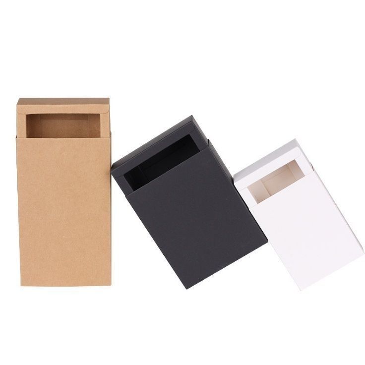 Caja de embalaje de ropa interior de tipo cajón de cartón con mango de impresión personalizable de dos lados