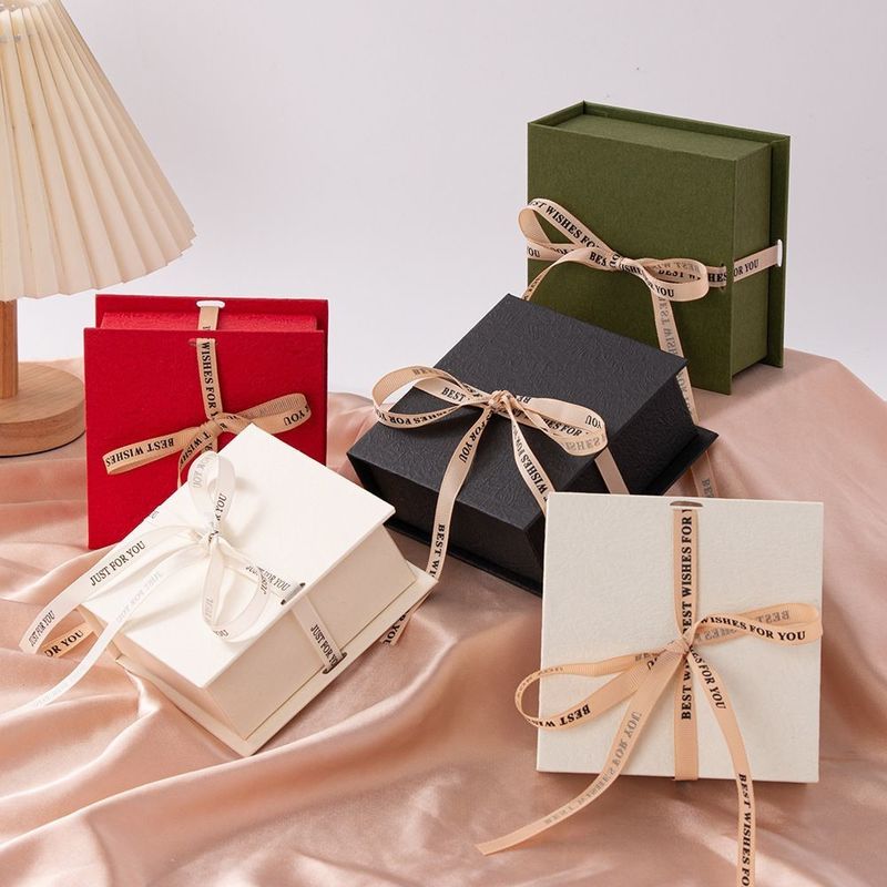 Cajas de embalaje de cartón de tipo libro de lujo caja de regalo de cartón con cerradura de cinta