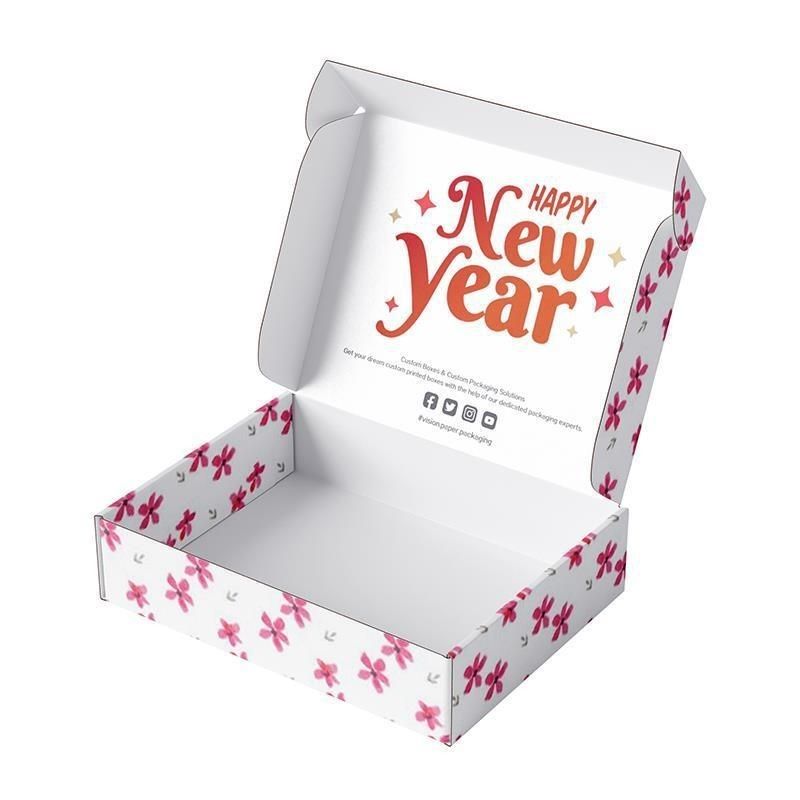 Cajas de envío corrugadas impresas a medida Cajas de regalo Cajas de embalaje Papel plegable Cajas de correo