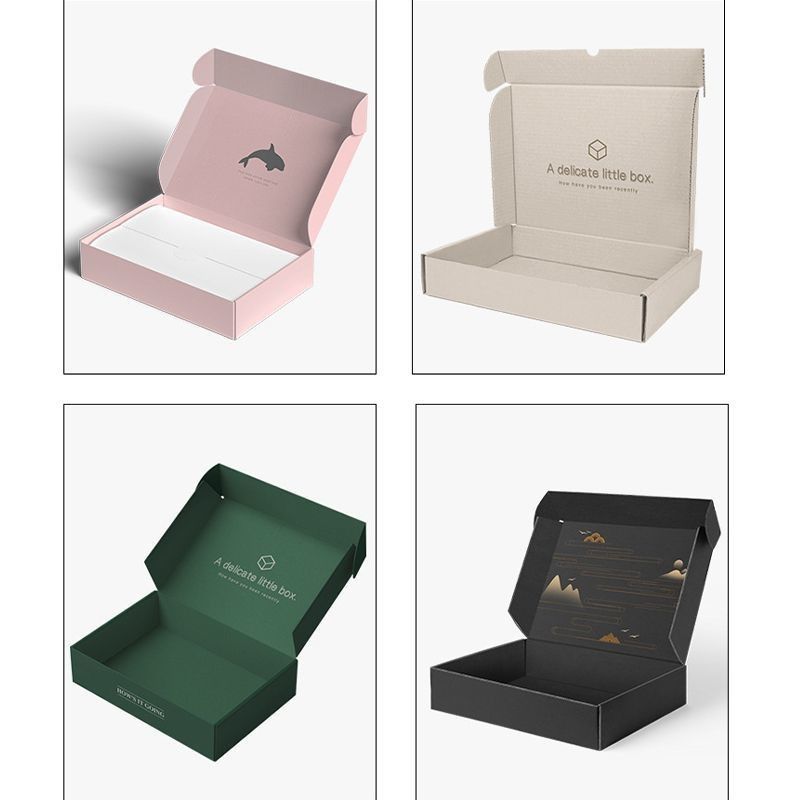 Envío Plegable Plegable Impreso Personalizado Regalo de Navidad Papel Kraft Caja de correo corrugada para embalaje de cosméticos y alimentos