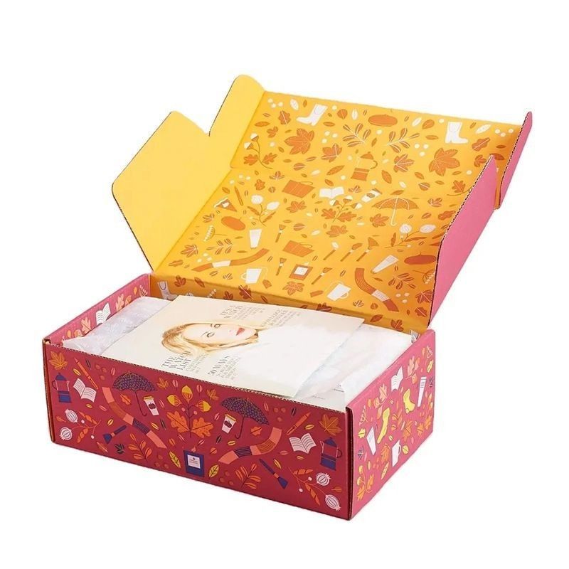 Caja de embalaje de cartón rígido de venta al por menor Caja de correo de papel corrugado Cajas plegables vacías