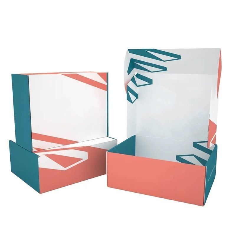 Caja de embalaje de cartón rígido de venta al por menor Caja de correo de papel corrugado Cajas plegables vacías