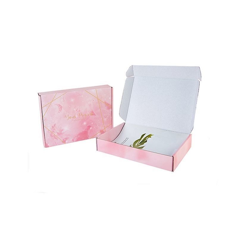OEM caja de regalo plegable de papel de embalaje de correo caja personalizada para zapatos camisetas vestido