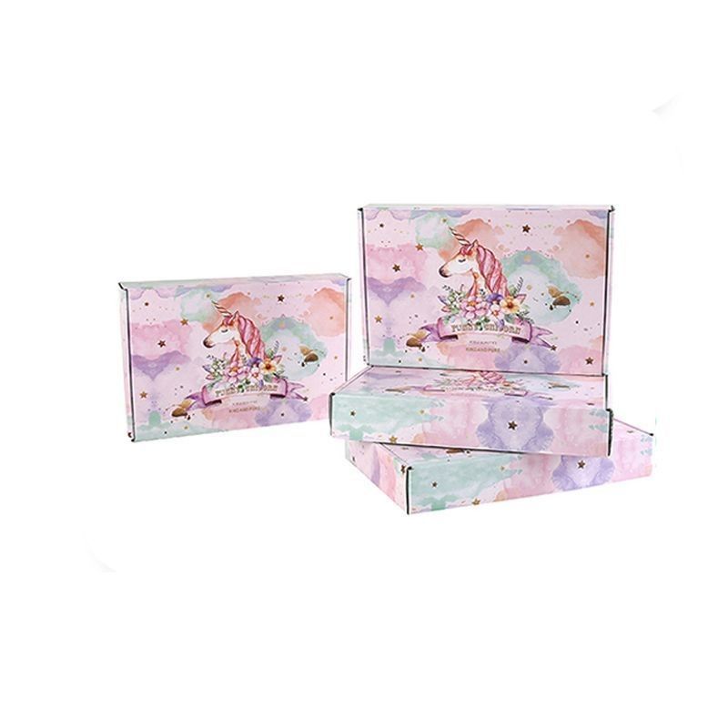 OEM caja de regalo plegable de papel de embalaje de correo caja personalizada para zapatos camisetas vestido