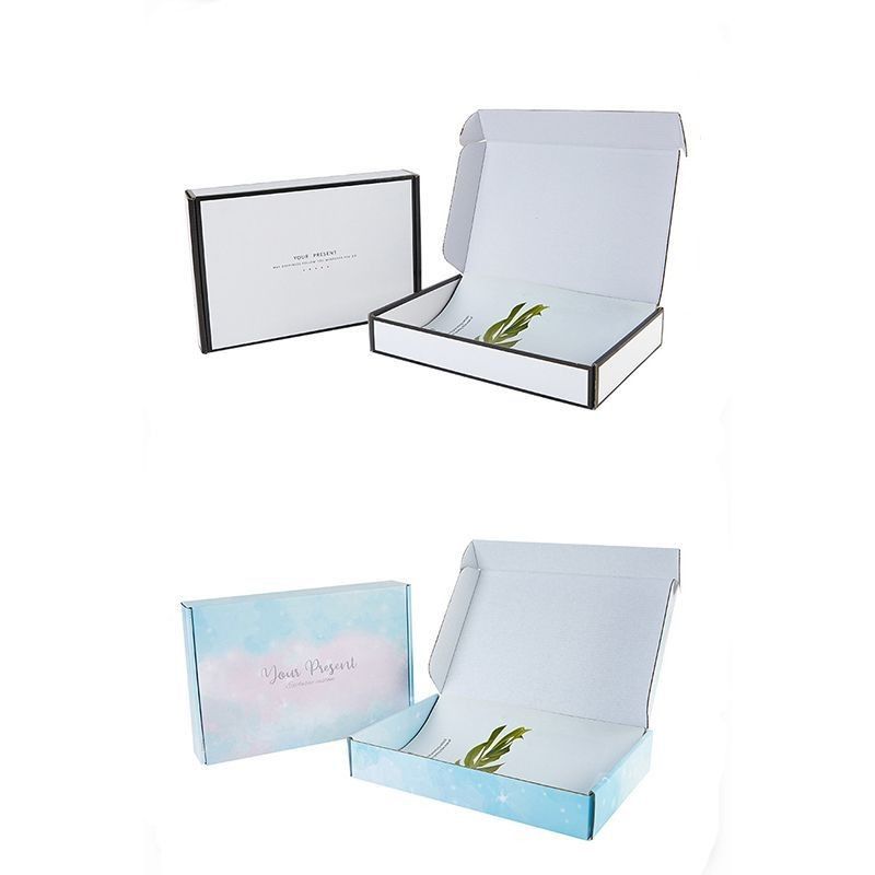 OEM caja de regalo plegable de papel de embalaje de correo caja personalizada para zapatos camisetas vestido