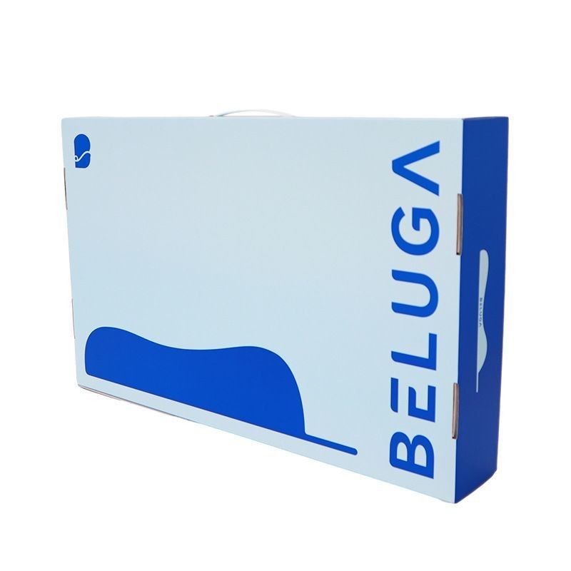 Logotipo personalizado plegable plano de cartón ondulado de 3 pliegues caja de papel Kraft para almohada para el hogar organización deportiva de acondicionamiento físico