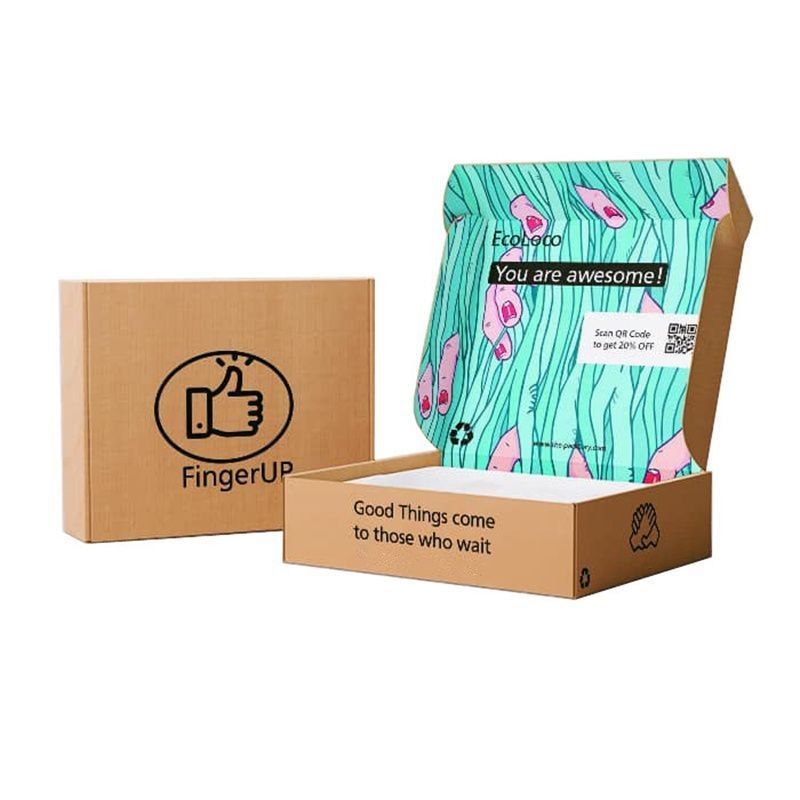 Embalaje de cartón corrugado Caja de regalo Cajas de correo de envío Logotipo personalizado Impreso