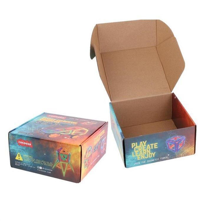 Caja de cartón de cartón ondulado reciclable Eco amigable 3 capas caja de embalaje de regalo