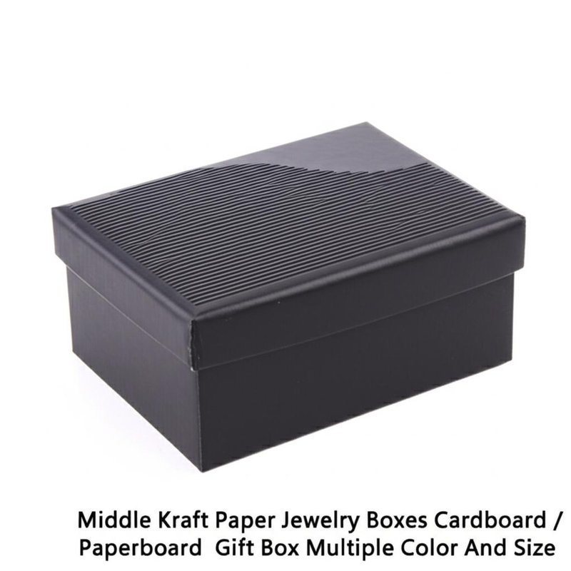 Cajas de joyería de papel Kraft Medio de cartón / caja de regalo de cartón de colores y tamaños múltiples