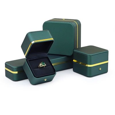 Caja de embalaje de joyas de material PU para anillos, pendientes, pulseras y collares 0,300 kg