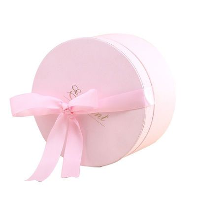 Decoración navideña Latas de papel reciclado Embalaje Caja de regalo Cajas redondas de cartón